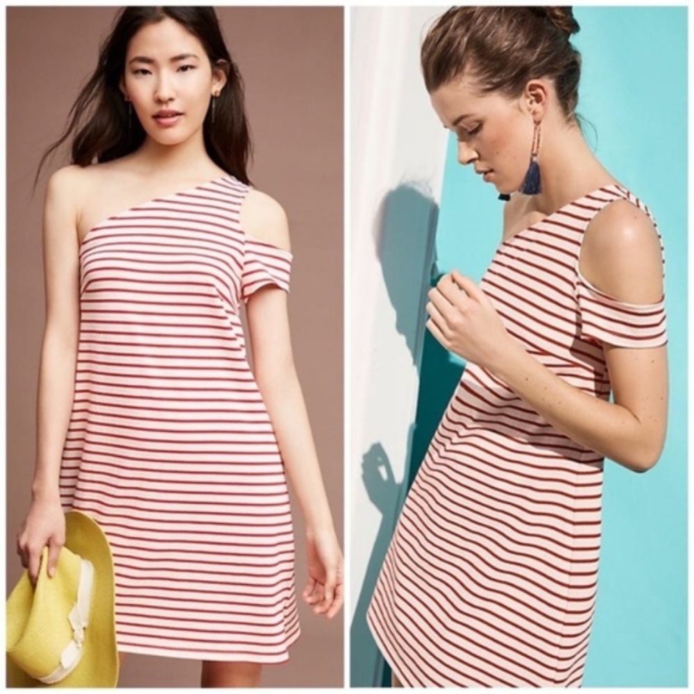 Anthropologie Marketa One-Shoulder Dress